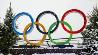 Koła olimpijskie. Fot. PAP/EPA/JEAN-CHRISTOPHE BOTT