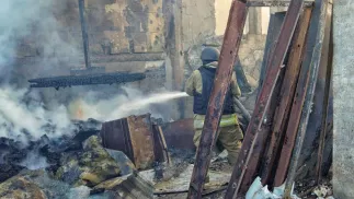 Zniszczenia po ataku na Ukrainę. Fot. PAP/Alena Solomonova