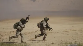 Ćwiczenia wojskowe, zdjęcie ilustracyjnem, fot. PAP/EPA/VALDA KALNINA