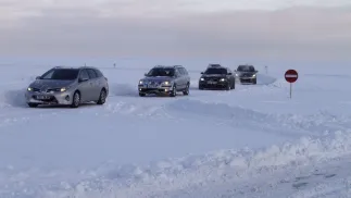 Droga lodowa. Fot. PAP/EPA/	VALDA KALNINA 