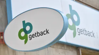 Logotyp spółki GetBack SA Fot. PAP/Bartłomiej Zborowski