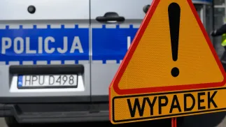 Policja na miejscu wypadku - zdjęcie ilustracyjne Fot. PAP/Jakub Kaczmarczyk
