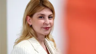 Посол України в США Ольга Стефанішина. Fot. PAP/EPA/OLIVIER HOSLET