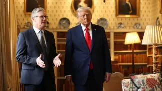 Keir Starmer i Donald Trump podczas wizyty prezydenta USA w Wielkiej Brytanii Fot. PAP/EPA/NEIL HALL