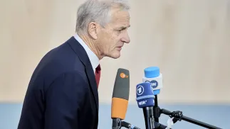 Premier Norwegii Jonas Gahr Stoere Fot. PAP/THOMAS TRAASDAHL