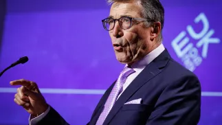 Anders Fogh Rasmussen, fot. PAP/EPA/OLIVIER MATTHYS