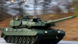 Німецький танк Leopard 2. Fot. PAP/EPA/ANNA SZILAGYI