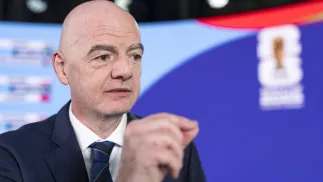 Prezydent Międzynarodowej Federacji Piłkarskiej (FIFA) Gianni Infantino. Fot. PAP/EPA/CLAUDIO THOMA