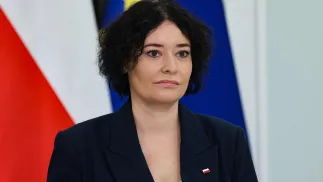 Posłanka Lewicy Anna Maria Żukowska. Fot. PAP/Albert Zawada