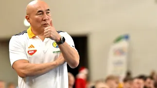 Trener Industrii Kielce Tałant Dujszebajew, fot. PAP/Piotr Polak