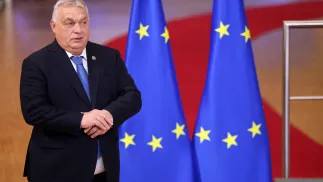 Viktor Orban. Fot. PAP/EPA/OLIVIER MATTHYS 