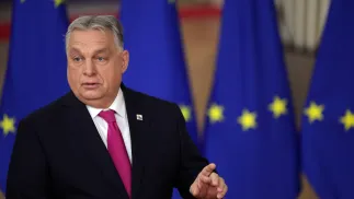 Viktor Orban. Fot. EPA/OLIVIER MATTHYS