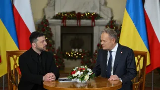 Wołodymyr Zełenski, Donald Tusk Fot. PAP/Radek Pietruszka