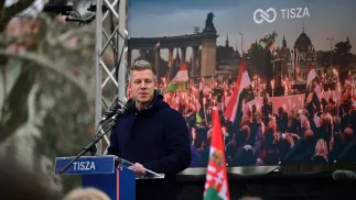 Peter Magyar, fot. PAP/EPA/MTI/ZSOLT CZEGLEDI