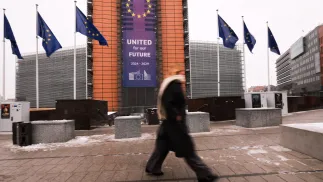 Европейская комиссия в Брюсселе. Fot. PAP/EPA/	OLIVIER HOSLET