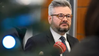 Rzecznik Prokuratury Okręgowej Piotr Skiba Fot. PAP/Radek Pietruszka