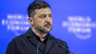 Wołodymyr Zełenski Fot. PAP/EPA/GIAN EHRENZELLER