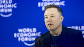 Elon Musk. Fot. PAP/EPA/GIAN EHRENZELLER