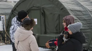 Украина. Жители Киева. Fot. PAP/EPA/MAXYM MARUSENKO