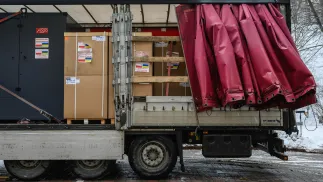 Передача генераторов Украине в рамках акции "Тепло из Польши для Киева".  Fot. PAP/Vladyslav Musiienko