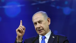 Benjamin Netanjahu Fot. PAP/EPA/ABIR SULTAN