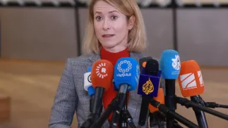 Кая Каллас. Fot. PAP/EPA/Olivier Hoslet