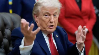 Prezydent USA Donald Trump. Fot. PAP/EPA/AARON SCHWARTZ / POOL