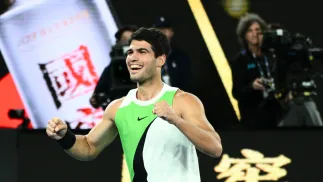 Carlos Alcaraz. Fot. PAP/EPA/	JOEL CARRETT