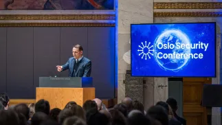 Радослав Сикорский на конференции по безопасности в Осло. Fot. PAP/	Agata Woźniak-Kwaśniewska