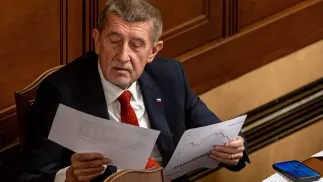 Премьер-министр Чехии Андрей Бабиш. Fot. PAP/EPA/Martin Divisek