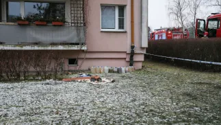 Wybuch i pożar w bloku w Gorzowie Wielkopolskim. Fot. PAP/Lech Muszyński