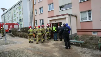 Wybuch i pożar w bloku w Gorzowie Wielkopolskim. Fot. PAP/Lech Muszyński
