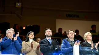 Ceremonia otwarcia Zimowych Igrzysk Olimpijskich Milano Cortina 2026 na stadionie San Siro w Mediolanie we Włoszech. Fot. EPA/PETER KNEFFEL