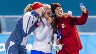 Historyczne złoto Włoszki Lollobrigidy na 3000 m. Fot. PAP/EPA/	Salvatore Di Nolfi