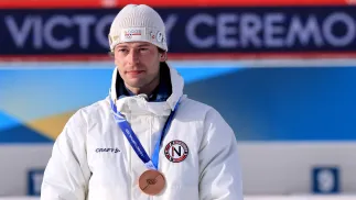 Sturla Holm Laegreid. Fot. PAP/EPA/PIERRE TEYSSOT 