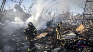 Atak Rosjan na Słowiańsk w obwodzie donieckim. Fot. PAP/EPA/TOMMASO FUMAGALLI