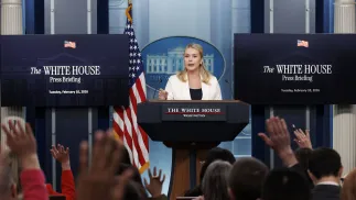 Rzeczniczka Białego Domu Karoline Leavitt. Fot. PAP/EPA/WILL OLIVER