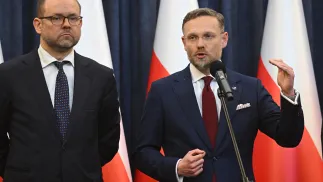 Zbigniew Bogucki i Marcin Przydacz. Fot. PAP/	Radek Pietruszka