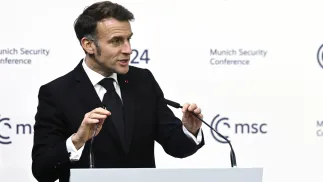 Emmanuel Macron, fot. PAP/EPA/RONALD WITTEK