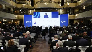 Урсула фон дер Лейен на Мюнхенской конференции по безопасности. Fot. PAP/EPA/RONALD WITTEK