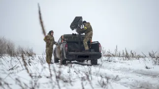 Украинские военные. Fot. PAP/EPA/ARTEM DERKACHOV