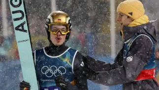 Andreas Wellinger, Philipp Rajmund. Fot. PAP/EPA/FILIP SINGER