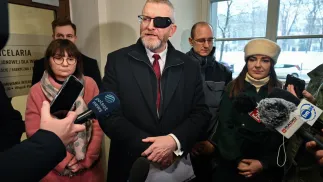 Grzegorz Braun. Fot. PAP/Maciej Kulczyński