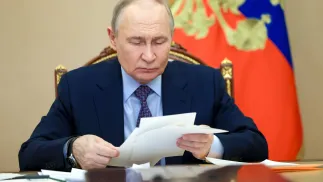 Prezydent Rosji Władimir Putin. Fot. PAP/EPA/	VYACHESLAV PROKOFYEV/SPUTNIK/KREMLIN / POOL