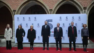 У п'ятницю в Кракові відбулася зустріч міністрів оборони країн E5: Франції, Німеччини, Італії, Великої Британії та Польщі. Fot. PAP/Łukasz Gągulski