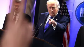 Prezydent USA Donald Trump. Fot. PAP/EPA/SHAWN THEW