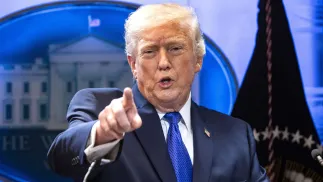 Donald Trump, fot. PAP/EPA/UPI POOL/BONNIE CASH / POOL