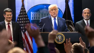 Donald Trump. Fot. PAP/EPA/BONNIE CASH / POOL