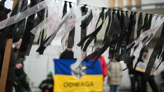 Акція "Стрічка". Fot. PAP/Marcin Obara