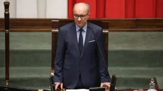 Marszałek Sejmu Włodzimierz Czarzasty na sali obrad Sejmu. Fot. PAP/Tomasz Gzell